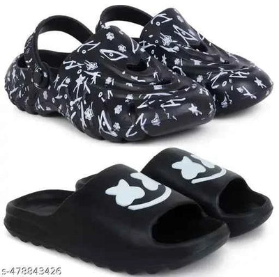 Clogs for Men |Lightweight & Stylish Clog Sandal for Men slippers,slides,water proof, for Men stylish | Perfect Filp-Flops for daily wear walking Slippers Combo Pack