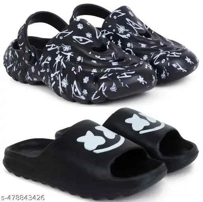 Clogs for Men |Lightweight & Stylish Clog Sandal for Men slippers,slides,water proof, for Men stylish | Perfect Filp-Flops for daily wear walking Slippers Combo Pack