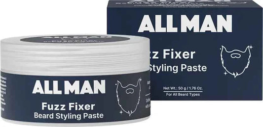 ALL MAN Fuzz Fixer Beard Styling Paste, Strong Hold Cream Wax,Mango Butter, Milk Protein Beard Cream  (50 g)
