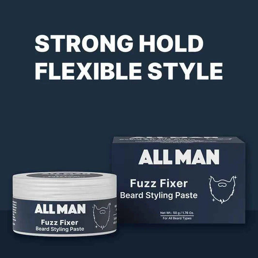 ALL MAN Fuzz Fixer Beard Styling Paste, Strong Hold Cream Wax,Mango Butter, Milk Protein Beard Cream  (50 g)