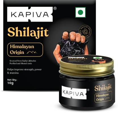 Kapiva Himalayan Shilajit Resin|Rich in Fulvic Acid|For Strength, Power & Stamina|10g  (10 g)