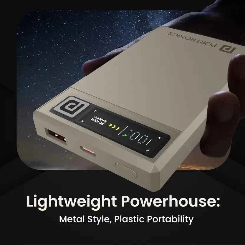 Portronics 10000 mAh 22.5 W Wired & Wireless Compact Pocket Size Power Bank