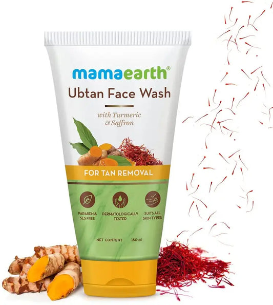 Mamaearth Ubtan Natural | Anti-Tan For all Skin Types with Turmeric� & Saffron Face Wash  (150 ml)