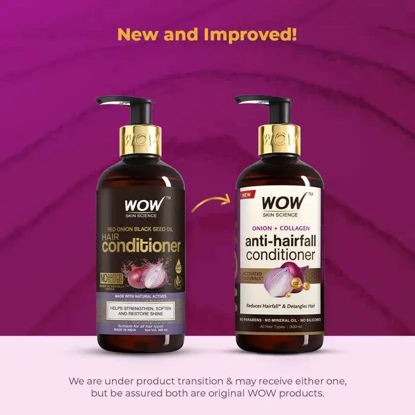 WOW SKIN SCIENCE Onion & Collagen Anti-Hairfall Conditioner |New & Improved Formulation  (300 ml)