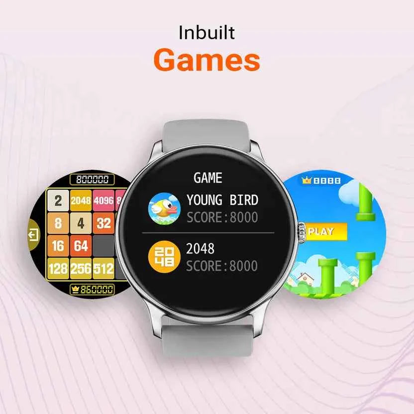 Fire-Boltt Hurricane 33.02mm (1.3) Curved Glass Display with BT Calling, 100+ Sports Modes Smartwatch  (Grey Strap, Free Size)