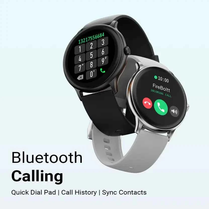 Fire-Boltt Hurricane 33.02mm (1.3) Curved Glass Display with BT Calling, 100+ Sports Modes Smartwatch  (Grey Strap, Free Size)
