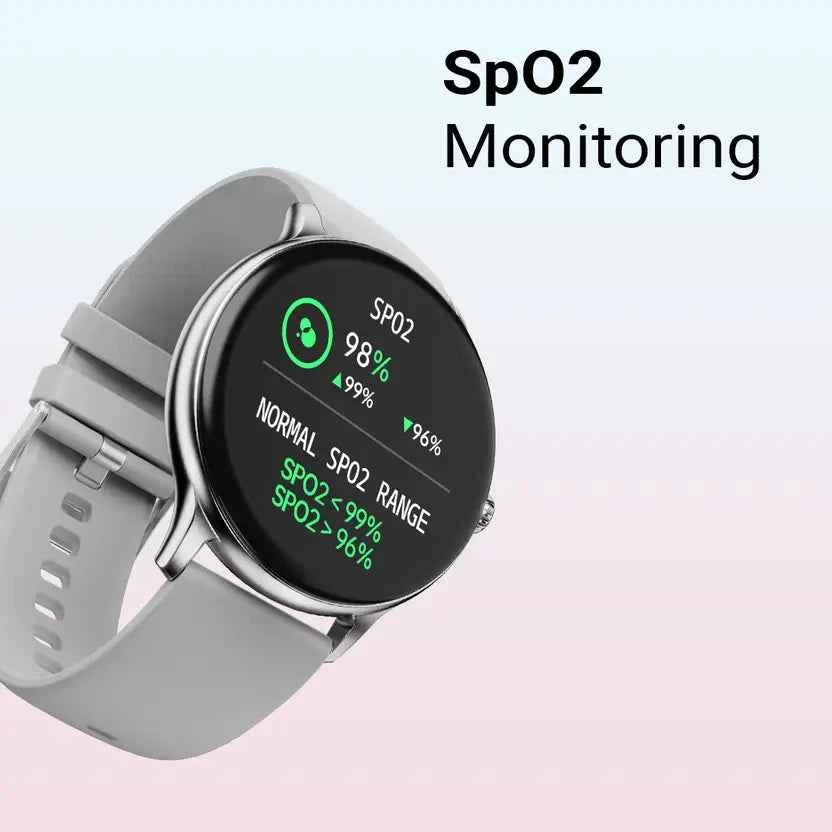 Fire-Boltt Hurricane 33.02mm (1.3) Curved Glass Display with BT Calling, 100+ Sports Modes Smartwatch  (Grey Strap, Free Size)