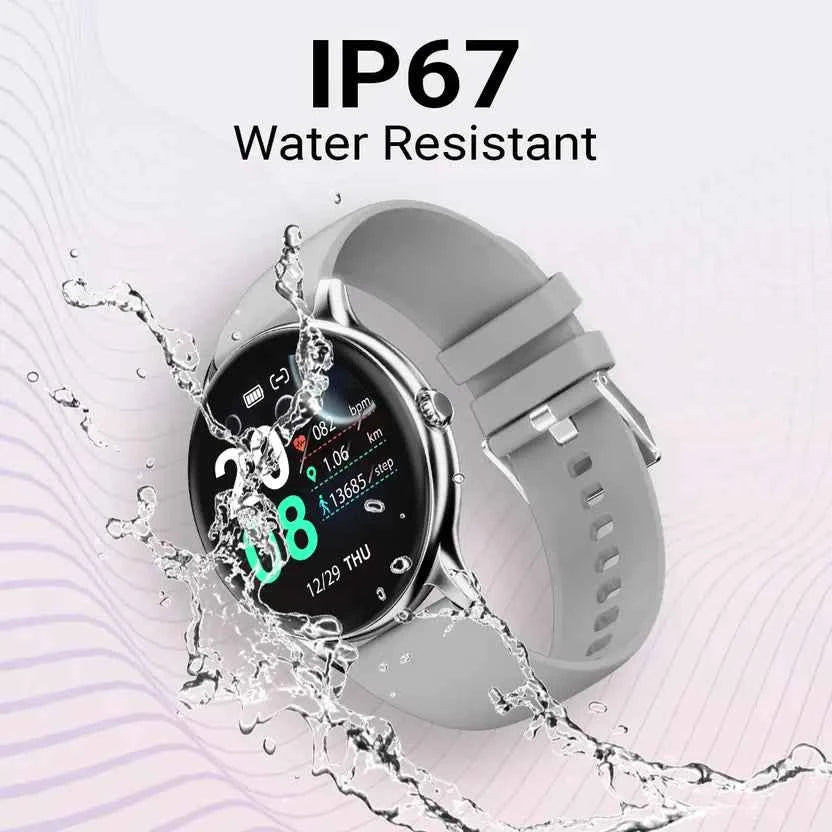 Fire-Boltt Hurricane 33.02mm (1.3) Curved Glass Display with BT Calling, 100+ Sports Modes Smartwatch  (Grey Strap, Free Size)