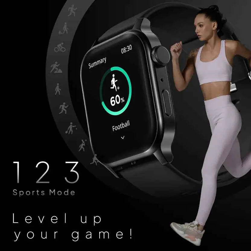 Fire-Boltt Rise Bluetooth Calling 47mm (1.85), Metal Bod & Rotating Crown, 123 Sports Smartwatch