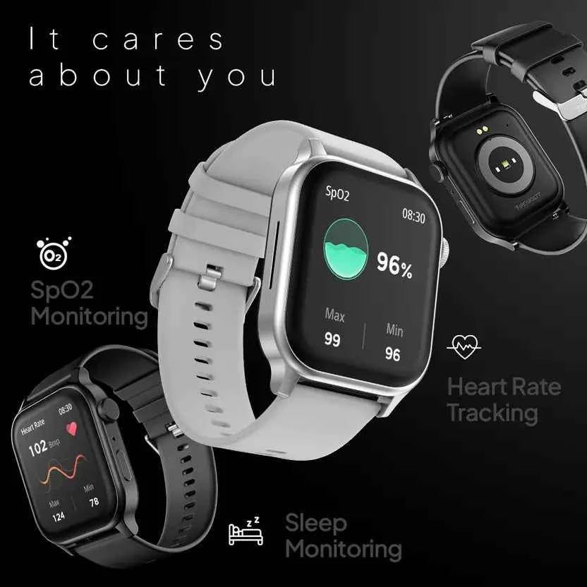 Fire-Boltt Rise Bluetooth Calling 47mm (1.85), Metal Bod & Rotating Crown, 123 Sports Smartwatch