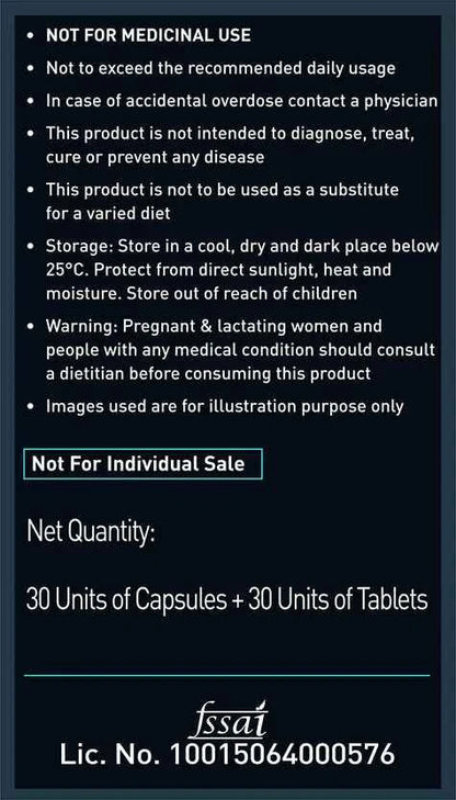 MUSCLEBLAZE MB-Vite Multivitamin & Omega 3 Fish Oil 1000mg Combo  (2 x 30 Tablets)