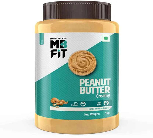 MUSCLEBLAZE MB Peanut Butter with Added Omega, Creamy  (1 kg)