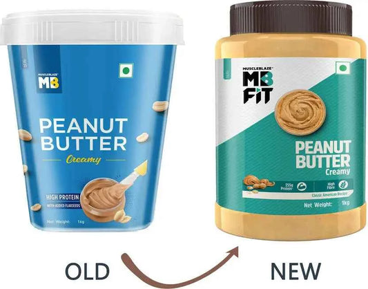 MUSCLEBLAZE MB Peanut Butter with Added Omega, Creamy  (1 kg)