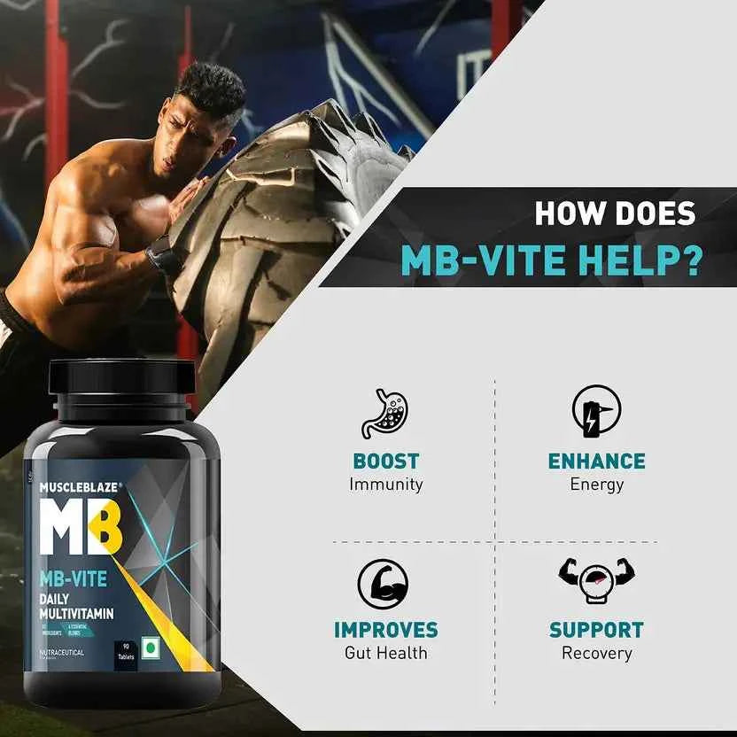 MUSCLEBLAZE MB-Vite Multivitamin & Omega 3 Fish Oil 1000mg Combo  (2 x 30 Tablets)