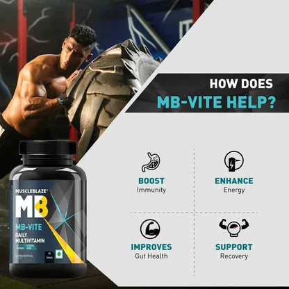 MUSCLEBLAZE MB-Vite Multivitamin & Omega 3 Fish Oil 1000mg Combo  (2 x 30 Tablets)
