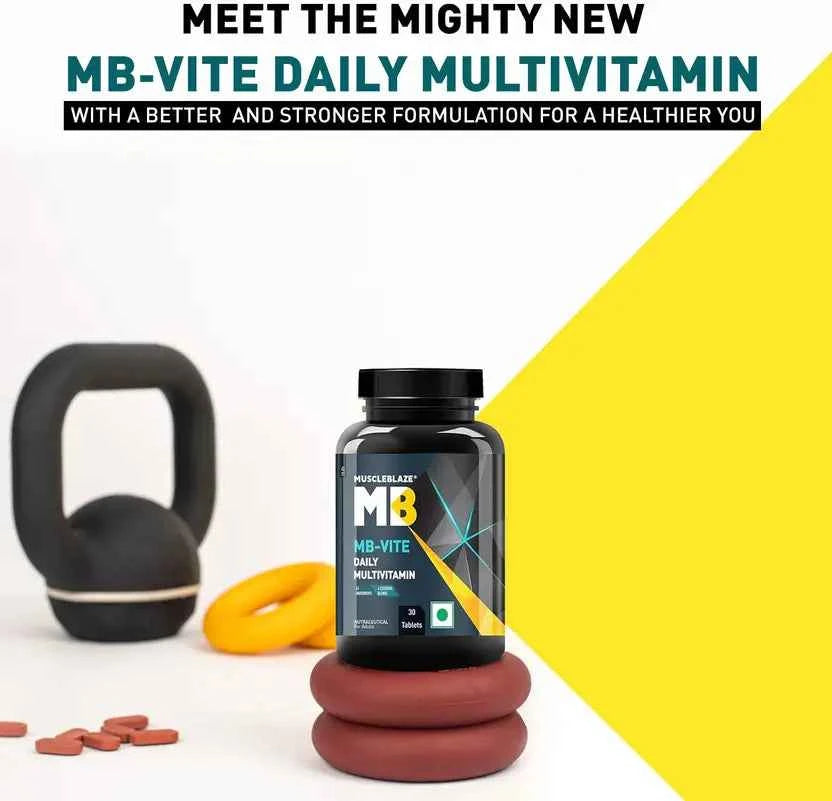 MUSCLEBLAZE Multivitamin with Immunity Boosters and Digestive Enzymes, 100% RDA of Vitamin C  (30 Tablets)