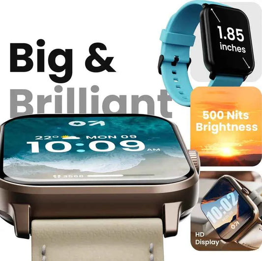 GOBOULT (previously Boult) Drift+ 1.85" ,BT Calling, 500Nits Brightness, 150+ Watchfaces Smartwatch