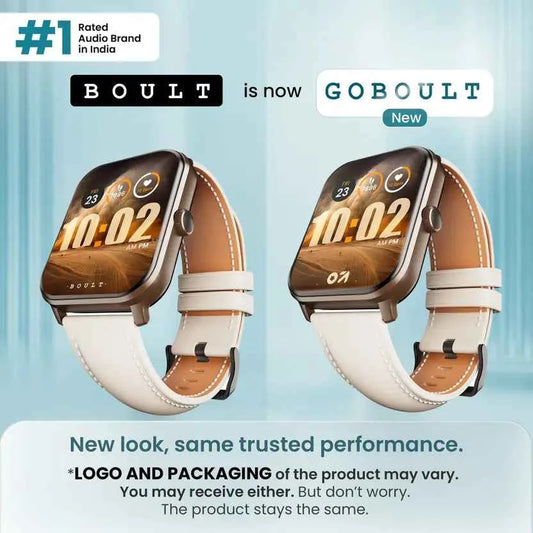 GOBOULT (previously Boult) Drift+ 1.85" ,BT Calling, 500Nits Brightness, 150+ Watchfaces Smartwatch