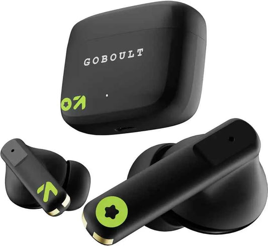 GOBOULT (previously Boult) Z60 with 60Hr Battery, Quad Mic ENC, 50ms Low Latency, 5.3v Bluetooth  (Raven Black, True Wireless)