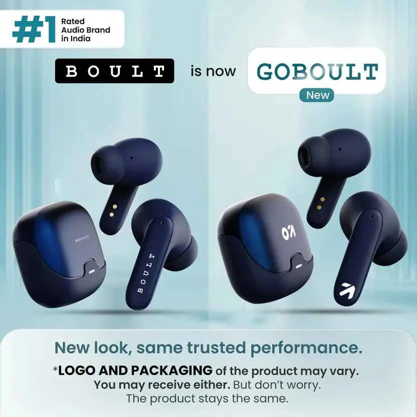 GOBOULT (previously Boult) Z40 with ENC Mic, 60H Battery Life, Low Latency Gaming, 5.3v Bluetooth  (Blue, In the Ear)