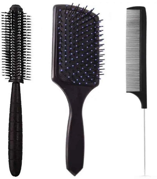 SANDIP pack of 3 hair brush