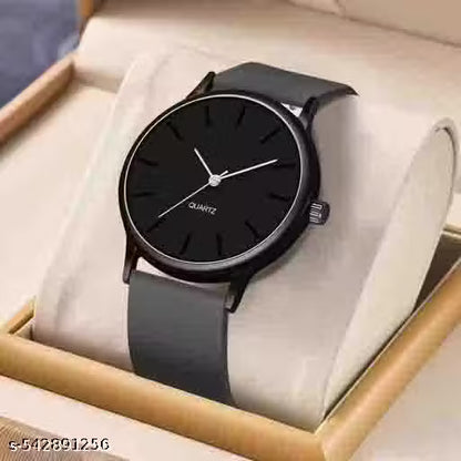 Stylish Black Men's Analog Watch | Silicone Strap | Casual & Sporty Look